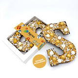 Chocolade Happy Chocoladeletter goud (250 gram) - Melk