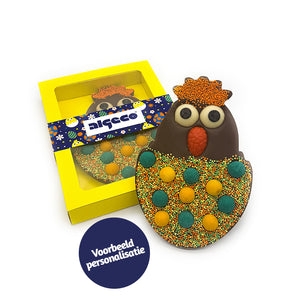 Chocoladetablet HappyChick “Vrolijk Pasen” (limited edition) 190 gram