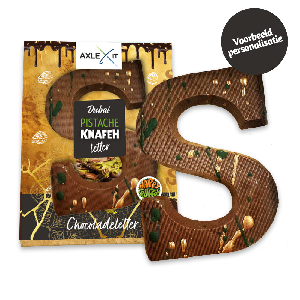 Pistache Dubai Knafeh chocoladeletter (150 gram) [Plasticvrij]
