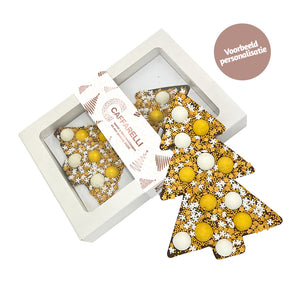 Chocolade Happy Kerstboom Goud (190 gram)