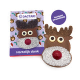 Chocolade Rendier "Merry Christmoose" (200 gram) [Plasticvrij]