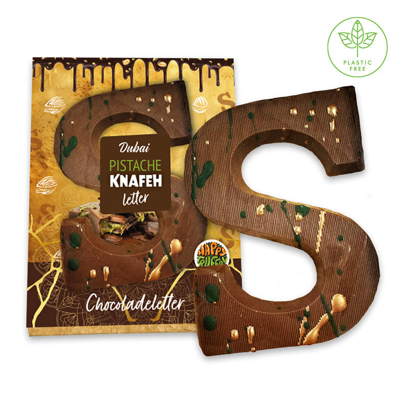 Pistache Dubai Knafeh chocoladeletter (150 gram) [Plasticvrij]
