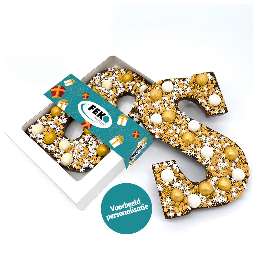 Chocolade Happy Chocoladeletter goud (250 gram) - Melk