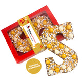 Chocolade Happy Chocoladeletter goud (250 gram) - Melk