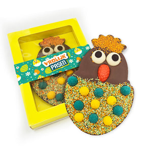 Chocoladetablet HappyChick “Vrolijk Pasen” (limited edition) 190 gram