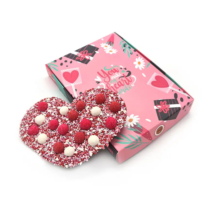 Chocoladetablet HappyHart Giftbox "You make my heart smile" (190 gram)