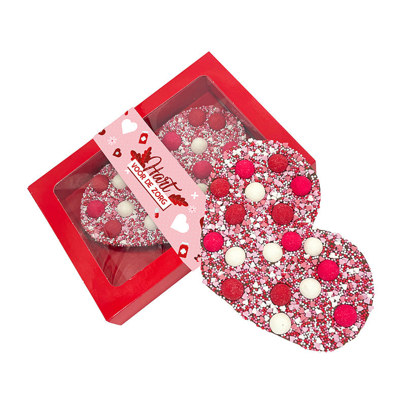 Chocoladetablet HappyHart "Hart voor de zorg"(190 gram)