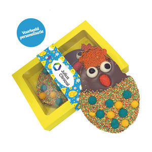 Chocoladetablet HappyChick “Vrolijk Pasen” (limited edition) 190 gram