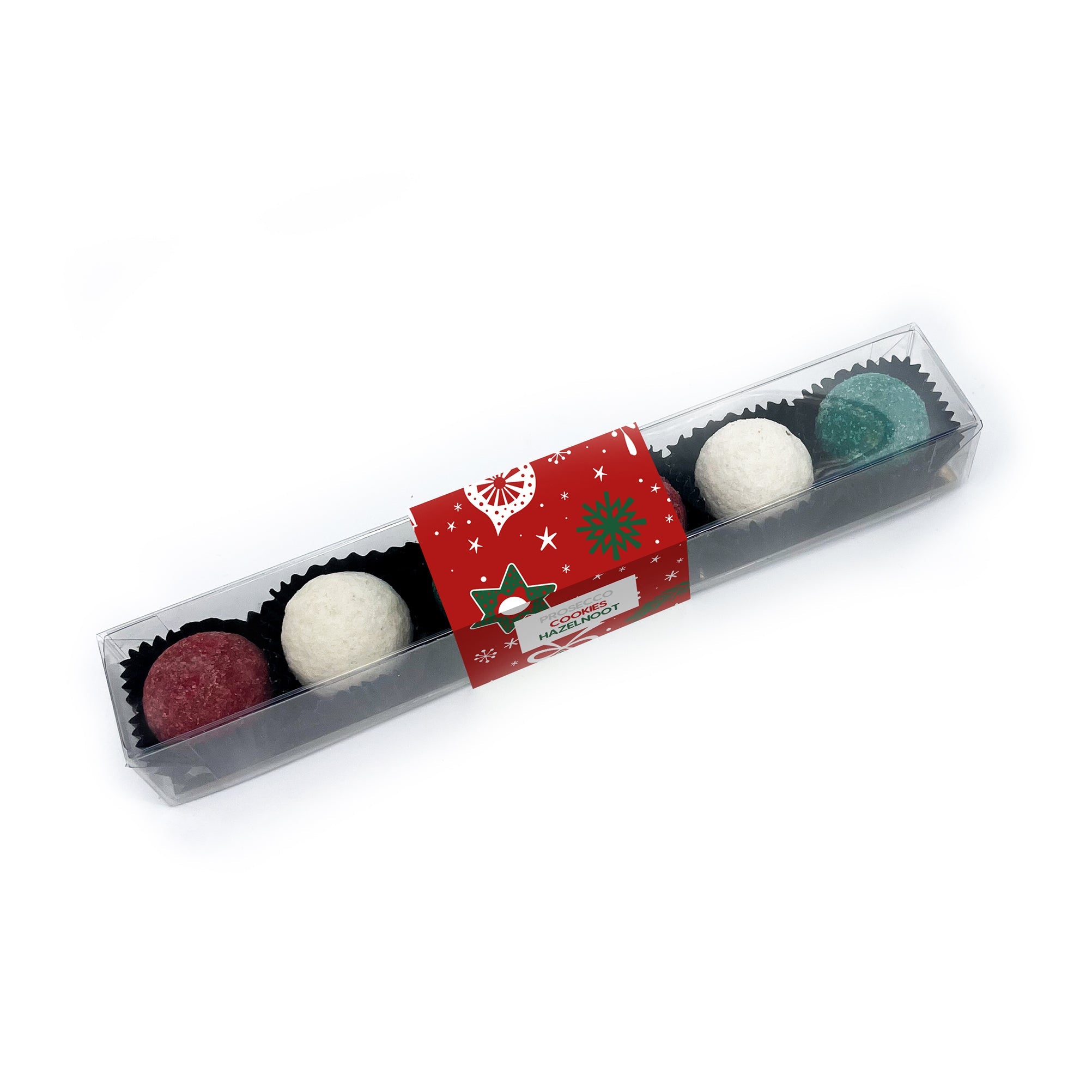 Chocoladetruffels - Kerstbal editie (6 truffels) 85 gram