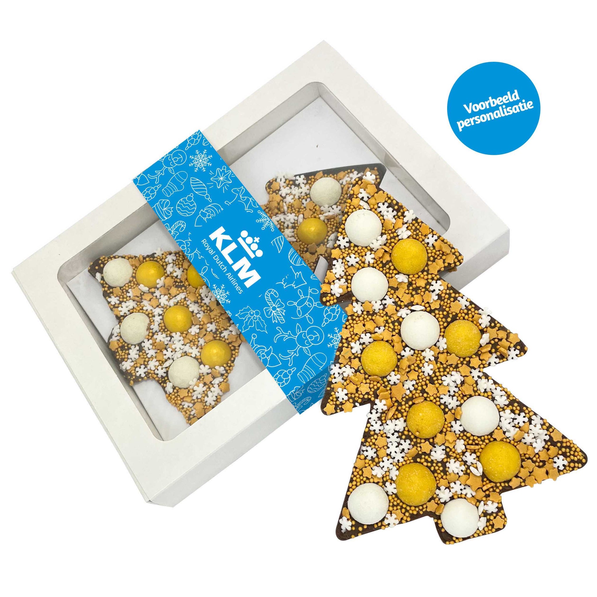 Chocolade Happy Kerstboom Goud (190 gram)
