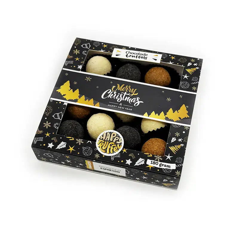 Chocoladetruffels - Merry Christmas special (12 truffels) 200 gram