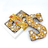 Chocolade Happy Chocoladeletter goud (250 gram) - Melk